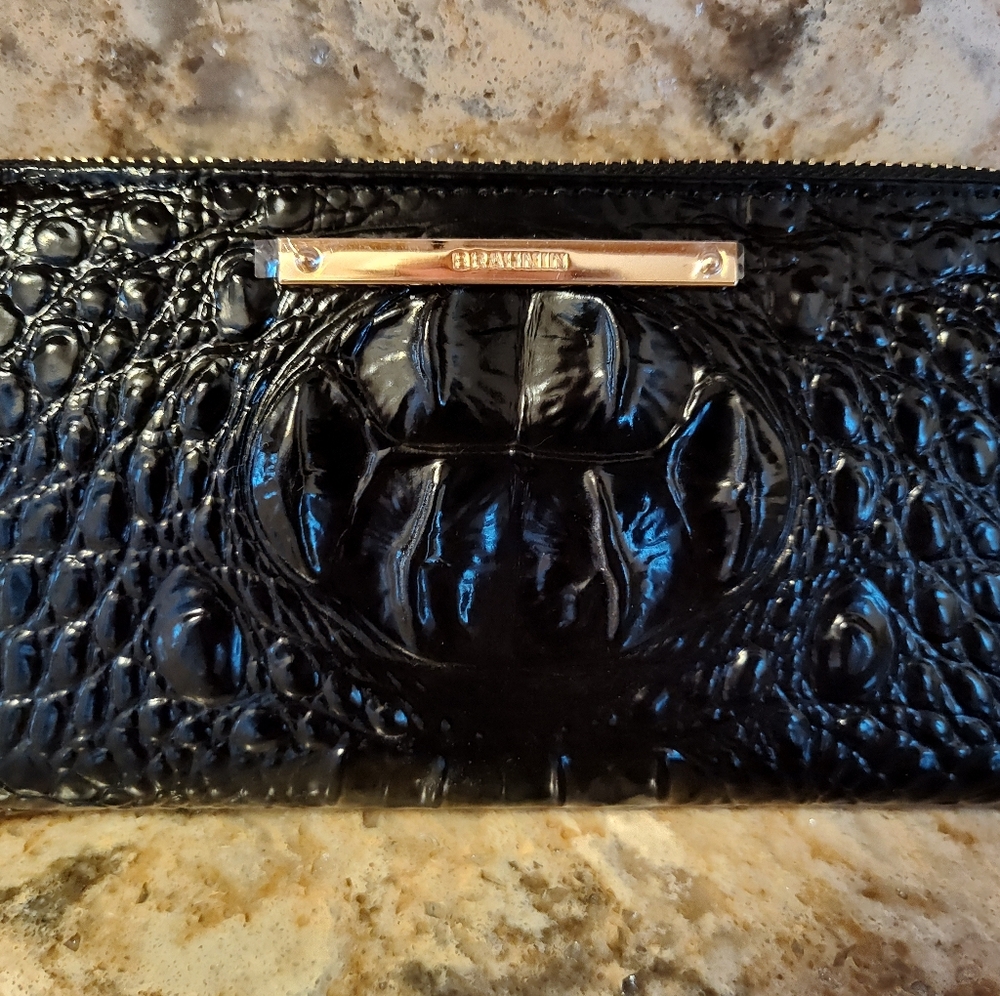 Brahmin Black Suri Zip Around Wallet New With Tag